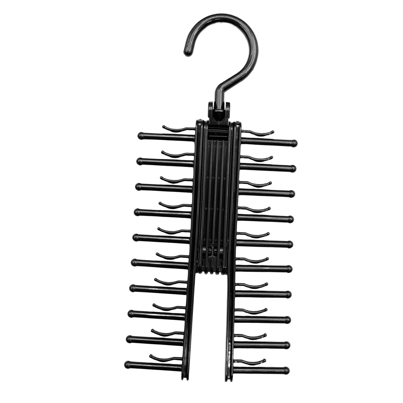 Profit Rotated Tie Rack 20 Hooks Rotatable for Bedroom Organization