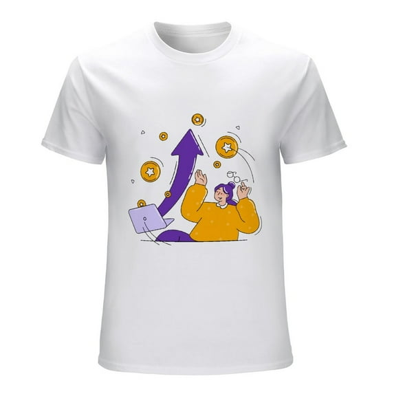 Profit Vintage T-shirt Mens Cotton Classic Crewneck Short Sleeve Tees Unisex Profit-1 M