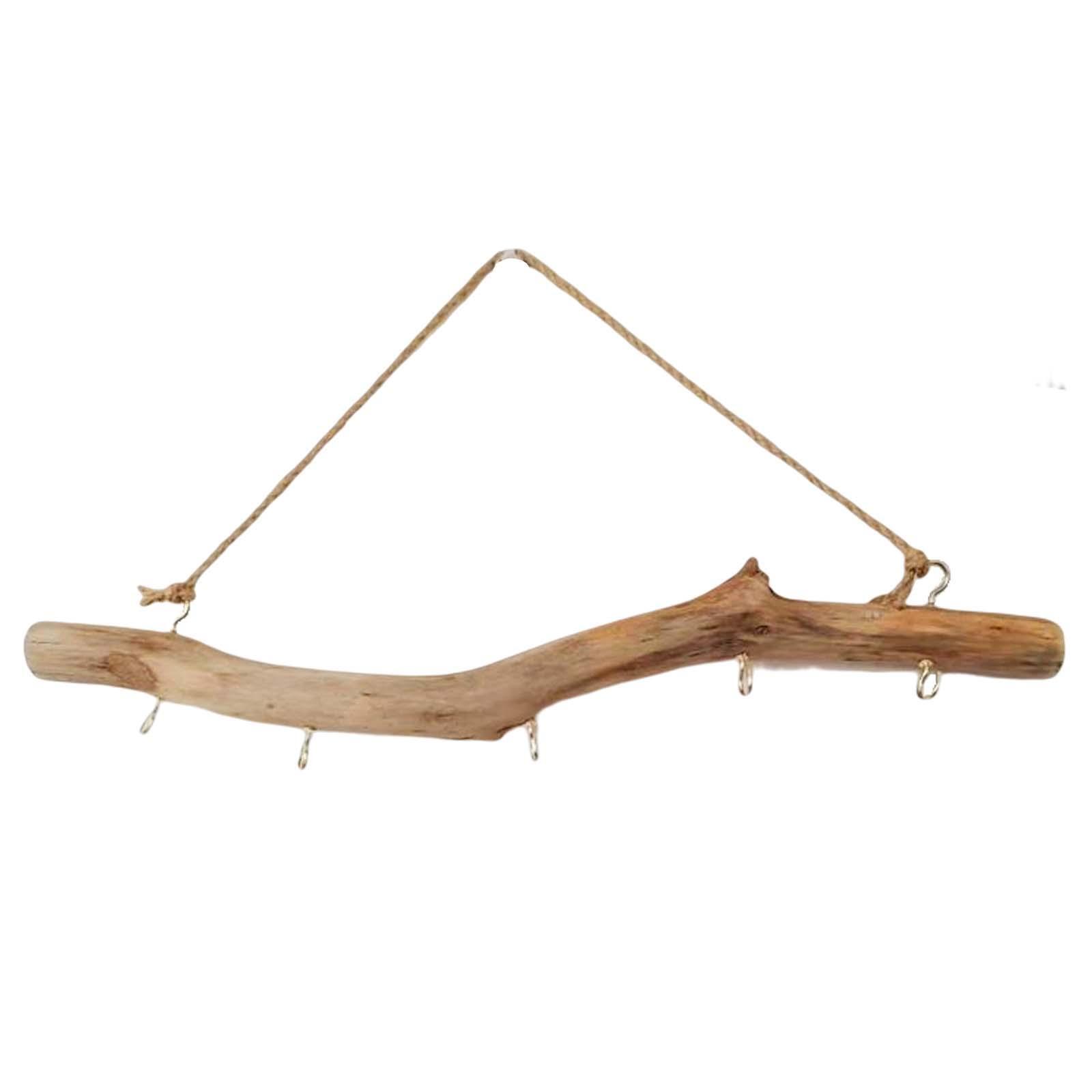 Profit Wooden Hook Wall Mounted Driftwood Hook Decoration Retro for Key