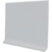 Proflex Flexible Self Stick Vinyl Wall Base Trim, Peel and Stick Adhesive Back Vinyl Floor Base with Toe, Light Gray, 4" x 80'