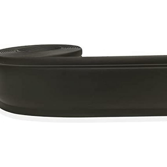 Proflex Non Glued Vinyl Wall Base Trim, Ultra Thick Flexible Wall Trim, Black, 4-1/4'' x 20'