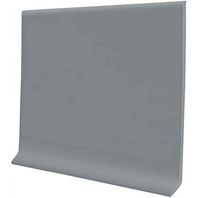 Proflex SelfStick Vinyl Wall Base, Adhesive Back Flexible Vinyl Floor Base Trim with Toe, Gray