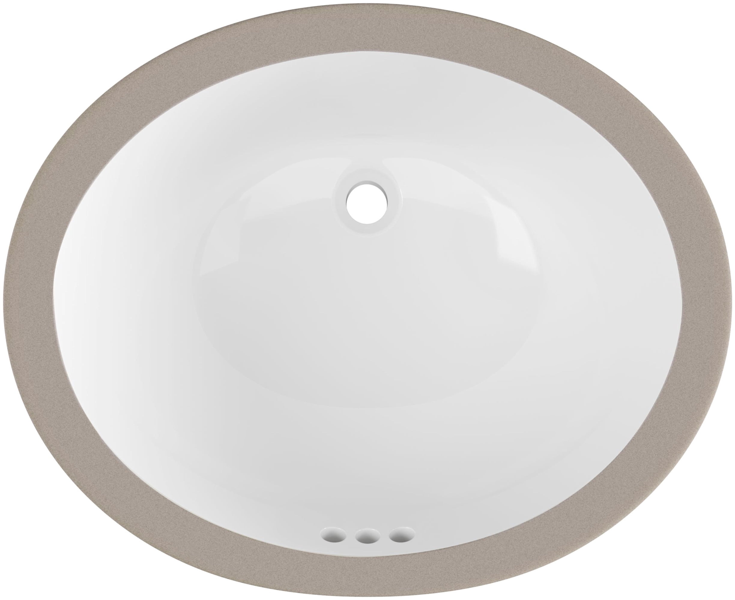 Proflo PF1512UWH Comstock 17" Oval Vitreous China Undermount Bathroom Sink - White