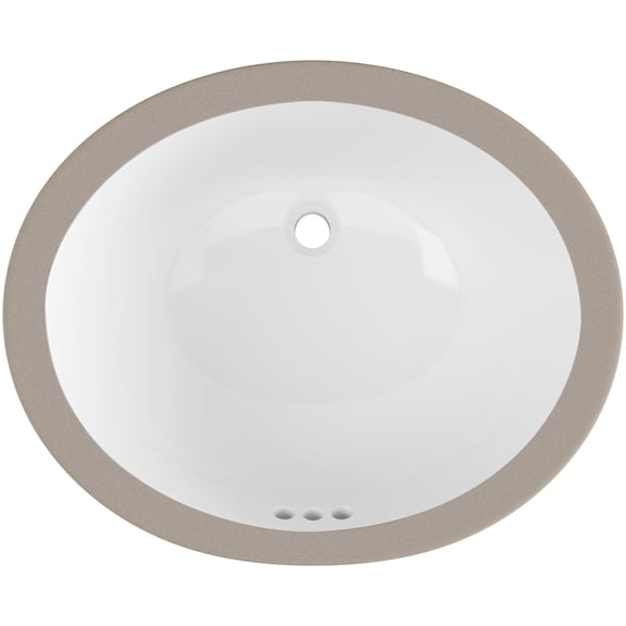 Proflo Pf1512u Comstock 17" Oval Vitreous China Undermount Bathroom Sink - White