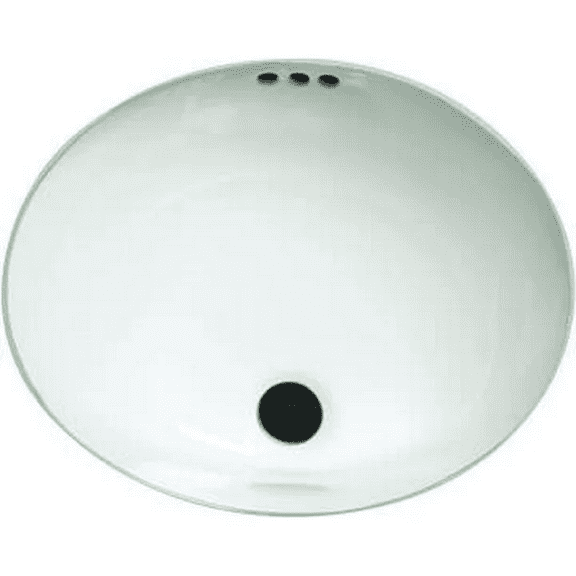 Proflo PF1512U Comstock 17 Oval Vitreous China Undermount Bathroom Sink - White