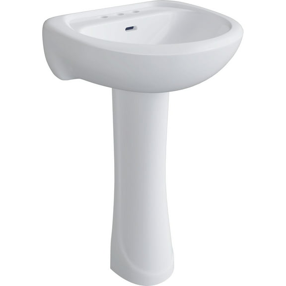 Proflo Pf1103 33-5/8" Willow Creek Vitreous China Bathroom Sink Pedestal - White