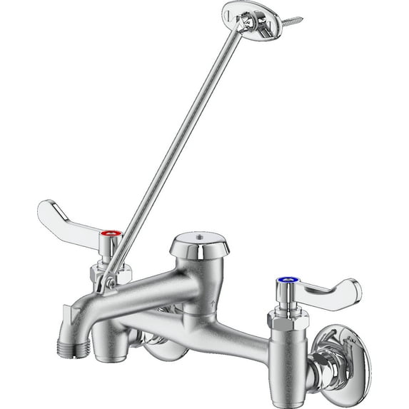 Proflo Pf1119lf 3.8 GPM Wall Mounted Widespread Commercial Kitchen Faucet - Chrome