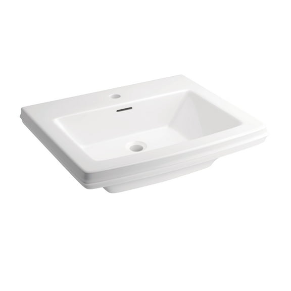 Proflo Pf1171 Holyoke 24-1/2" Rectangular Fireclay Pedestal Bathroom Sink - White