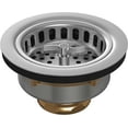 thumbnail image 1 of proflo pf1433br kitchen sink drain assembly and basket strainer - fits standard, stainless steel, 1 of 2