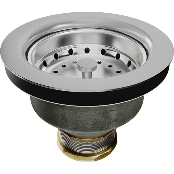 3 in. Rubber, Stainless Steel and Zinc Basket Strainer