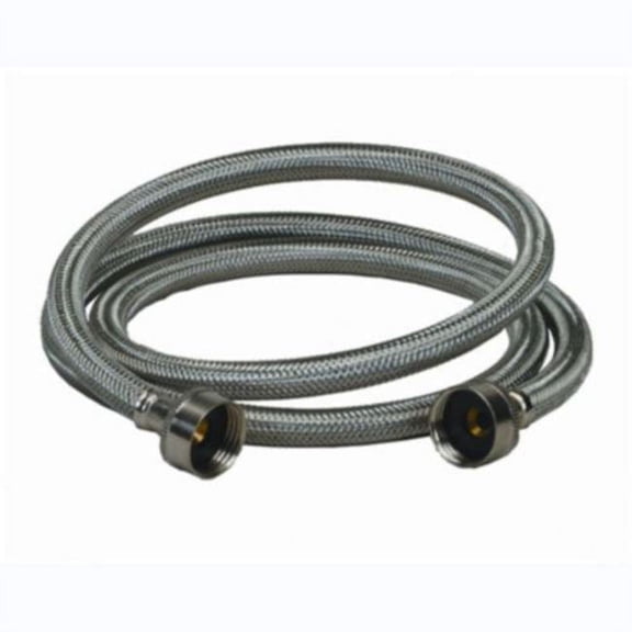 Proflo PF146814 48" Double Reinforced Washing Machine Supply Hose - Stainless Steel