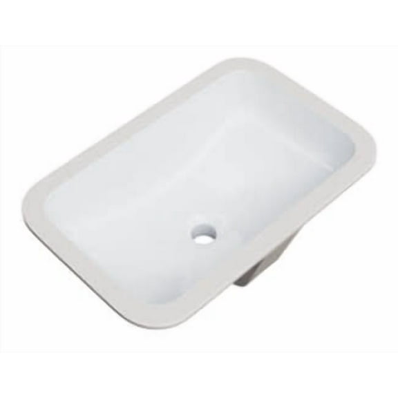 Miseno MNO1813RUBWH 20-7/16" Rectangular Vitreous China Undermount Bathroom Sink - White