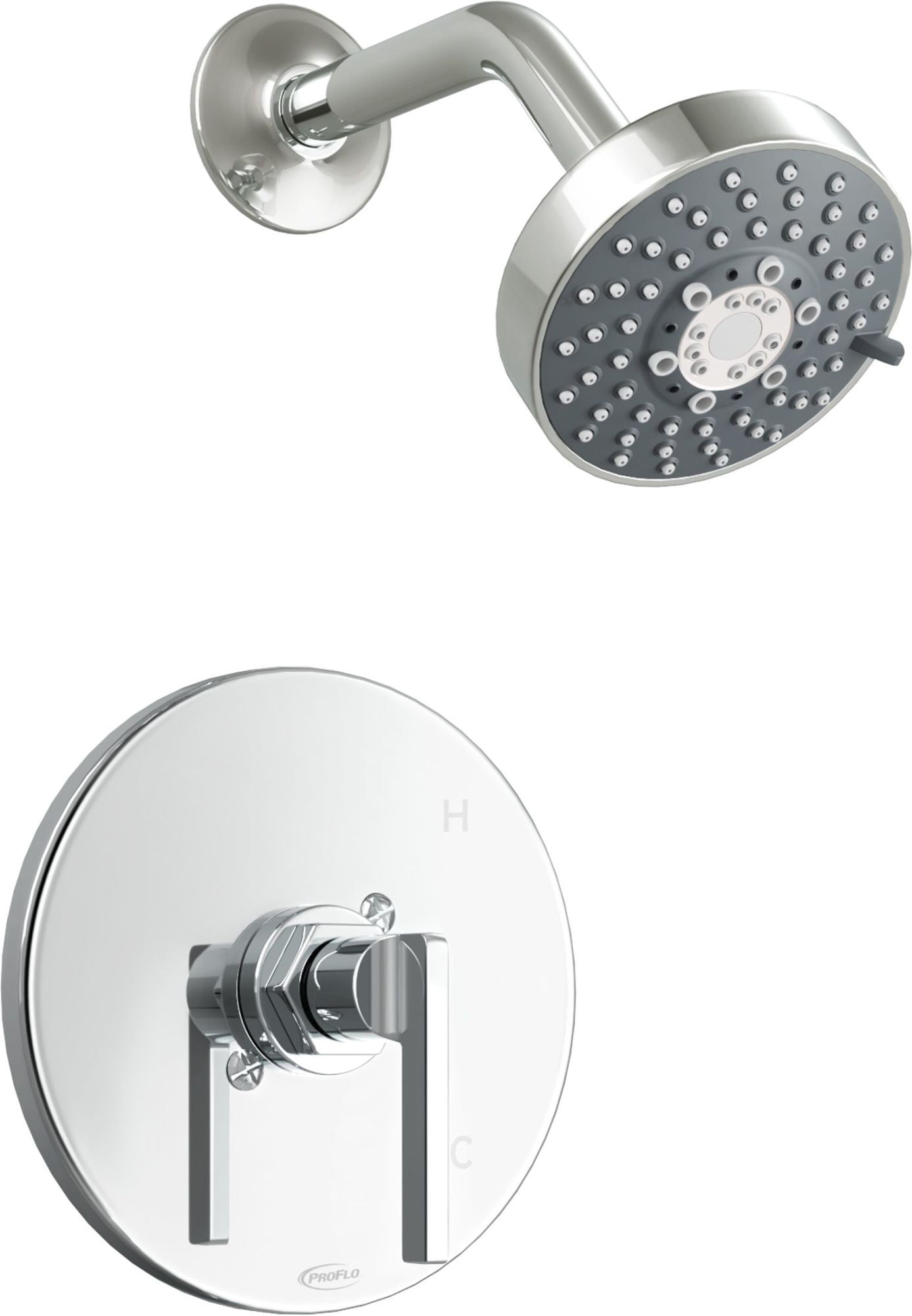 Moen 82922 Conway Posi-Temp Badewannen-/Duscharmatur Mit Ventil – Chrom, 15,2 Cm Regenduschkopf & Auslauf