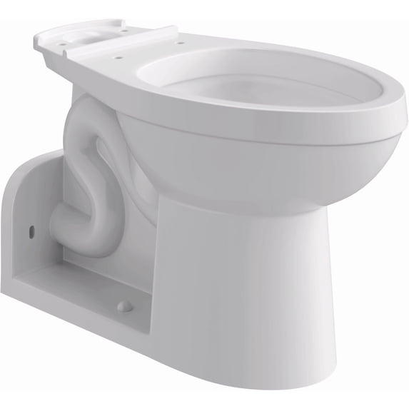 Proflo PF1906WH Elongated Chair Height Toilet Bowl Only - White