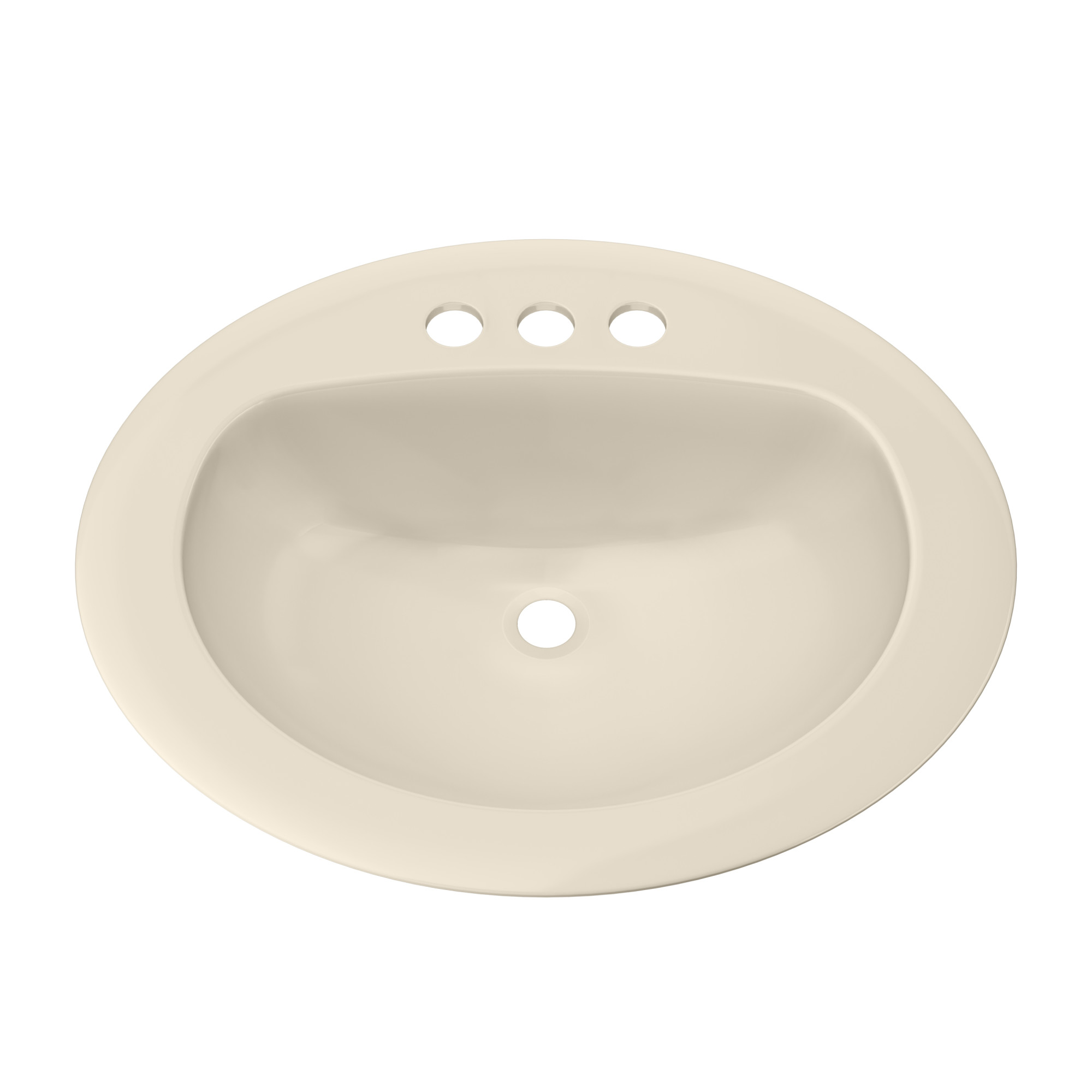 PROFLO 20-1/2" Self-Rimming Oval Bathroom Sink – Vitreous China, White, With Overflow