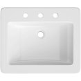 thumbnail image 1 of Proflo PF21188WH Hoffman 21" Rectangular Vitreous China Drop In Bathroom Sink - White, 1 of 5