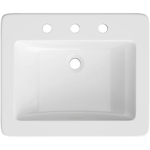 Proflo Pf21188 Hoffman 21" Rectangular Vitreous China Drop In Bathroom Sink - White