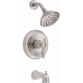 thumbnail image 1 of PROFLO PF3830G Brushed Nickel Bothwell Tub and Shower Faucet, 1 Piece, 1 of 1