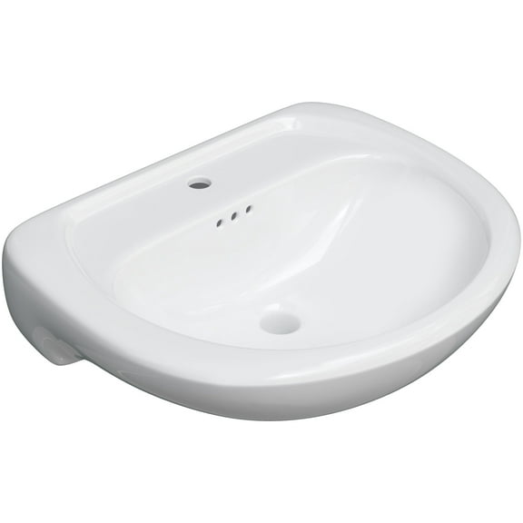 Proflo Pf4001a Lisbon Valley 24" Oval Vitreous China Pedestal Bathroom Sink - White