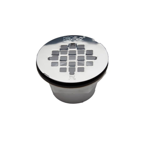 Proflo 2 in. PVC Solvent Weld Shower Drain with Stainless Steel Strainer