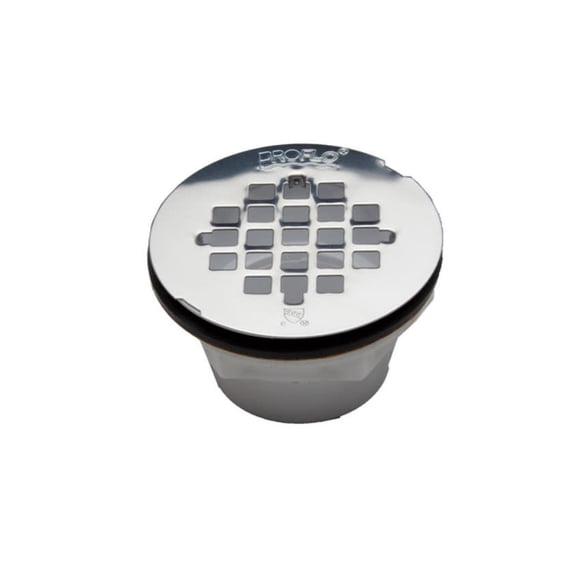 Proflo 2 in. PVC Solvent Weld Shower Drain with Stainless Steel Strainer