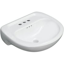 Proflo Pf5004 Lisbon Valley 20-1/4" Oval Vitreous China Pedestal Bathroom Sink - White