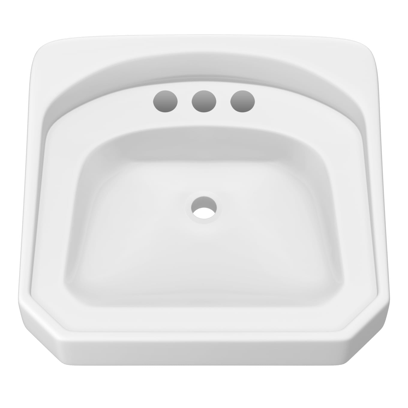Proflo Pf5514 205/8" Rectangular Vitreous China Wall Mounted Bathroom