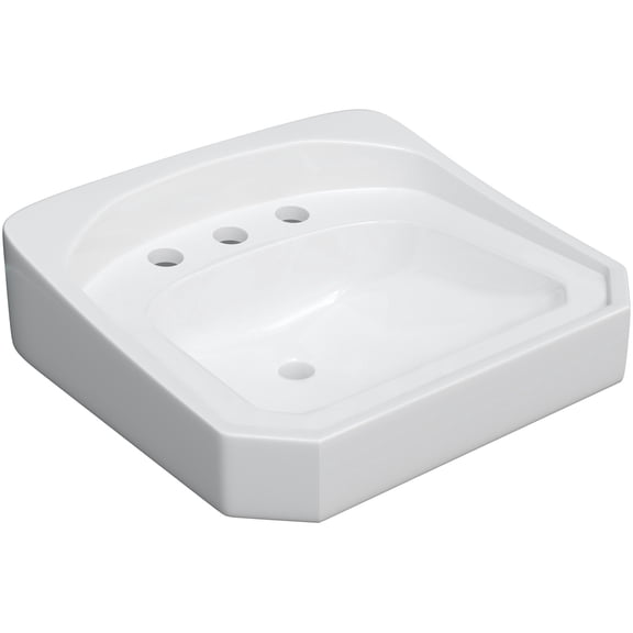 Proflo PF5518WH 20-5/8" Rectangular Vitreous China Wall Mounted Bathroom Sink - White