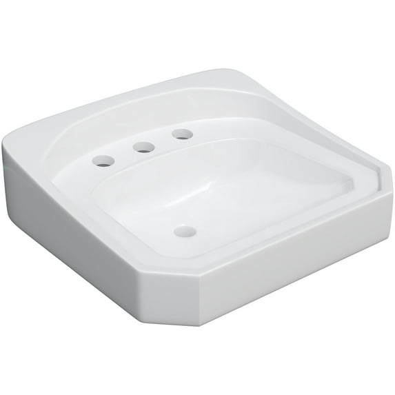 Proflo Pf5518 20-5/8" Rectangular Vitreous China Wall Mounted Bathroom Sink - White