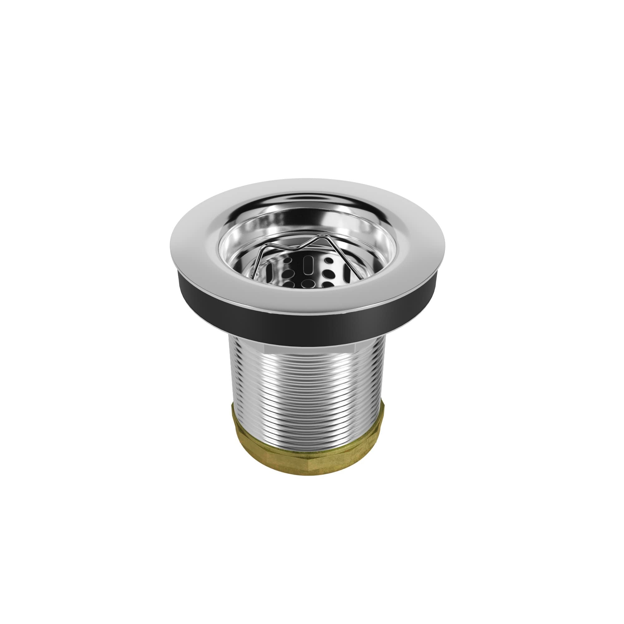Chrome Brass Basket Strainer for 2.5" Drain Openings