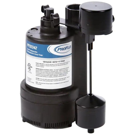 Proflo PF92342 1/3 Hp Thermoplastic Sump Pump