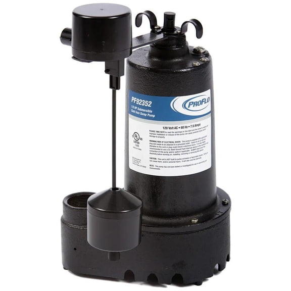 Proflo PF92352 1/3 Hp Cast Iron Submersible Sump Pump