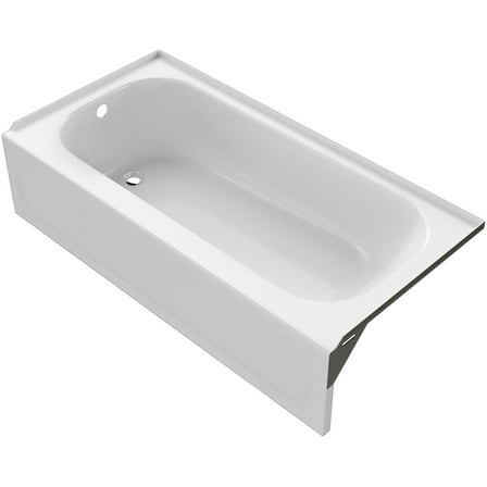 Proflo Pfb14cl Folsom 60" X 30" Three Wall Alcove Enameled Steel Soaking Tub - White