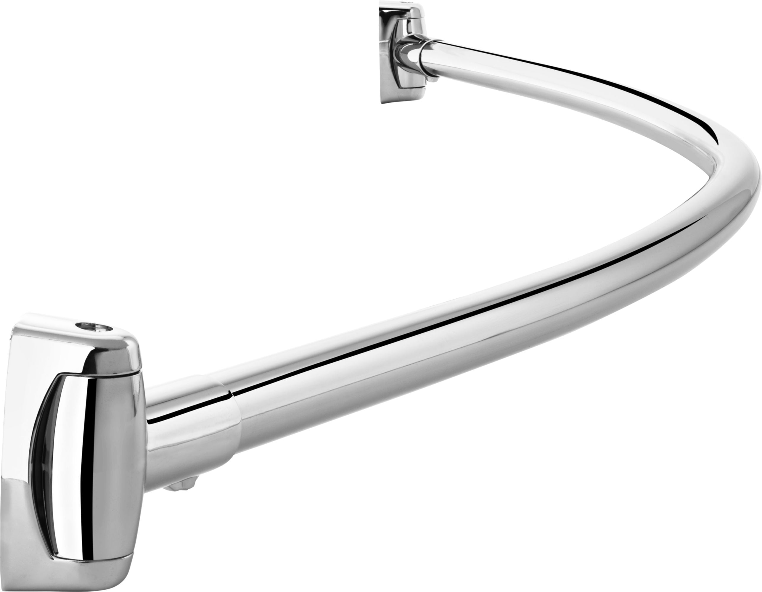 5' Chrome Stainless Steel Curved Shower Rod