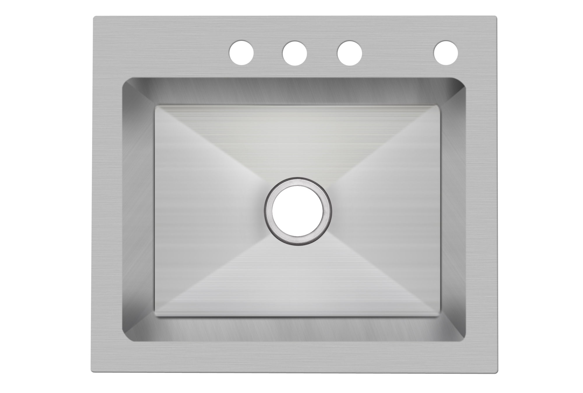 25'' Stainless Steel Single Bowl Drop-In Undermount Kitchen Sink