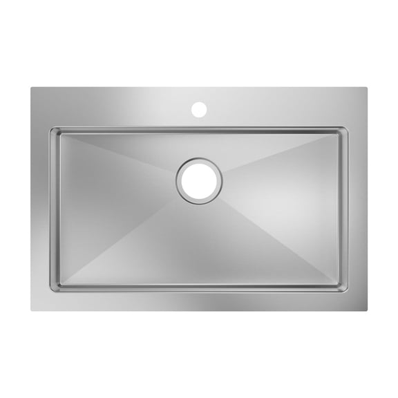 Proflo PFDM1B3322551 Sault 33" Ada Compliant Drop In Single Basin Stainless Steel Kitchen