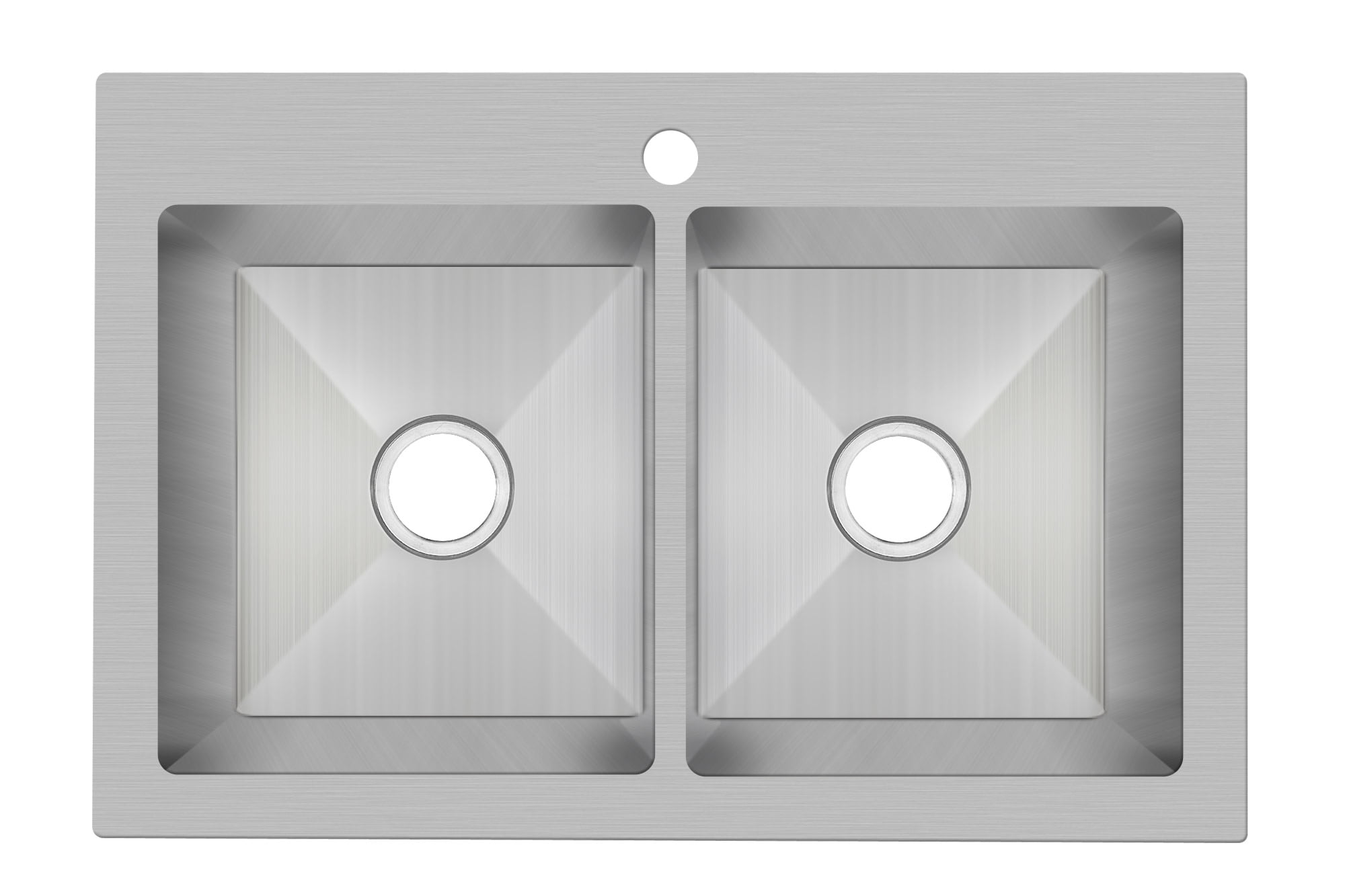 33'' Stainless Steel Double Bowl Drop-In Kitchen Sink
