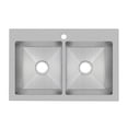thumbnail image 1 of Proflo PFDM2B332291 Sault 33" Drop In, Undermount Double Basin Stainless Steel Kitchen, 1 of 5
