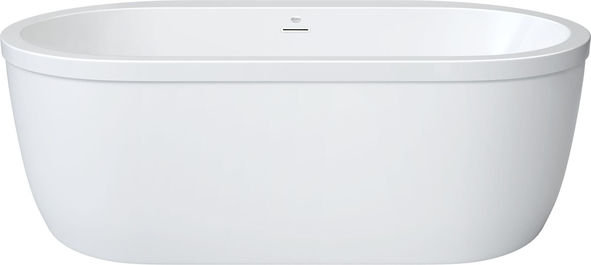 66'' White Freestanding Acrylic Soaking Bathtub