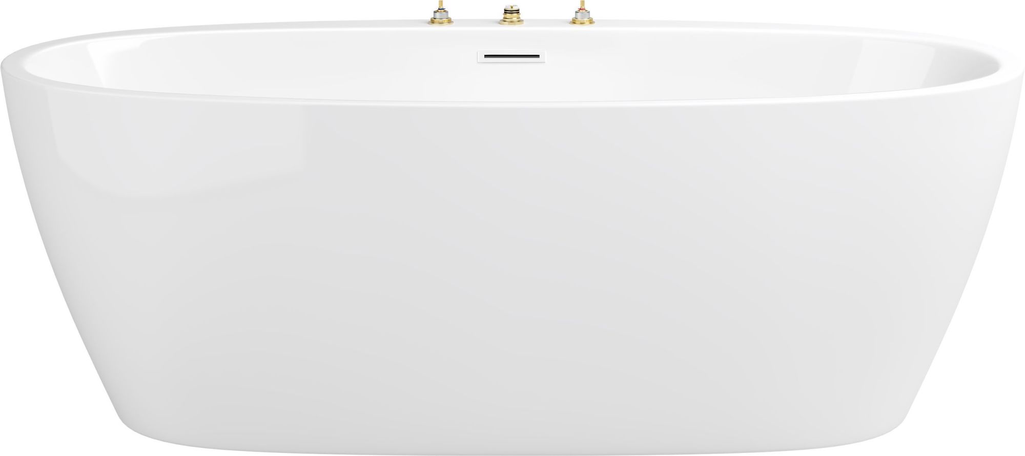 67'' White Freestanding Acrylic Soaking Bathtub