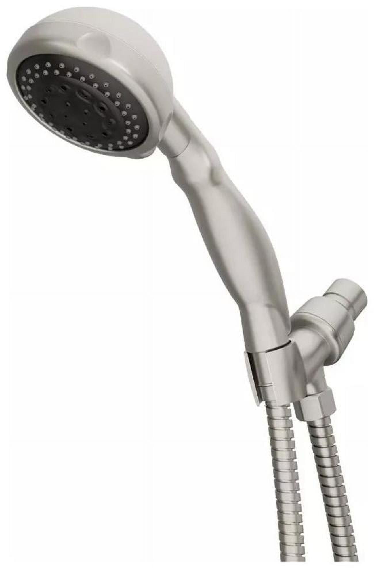 Brushed Nickel Multi-Function Handheld Shower Head with Pulse Mist and Jet