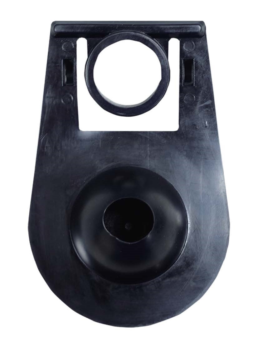 Black Synthetic Rubber Toilet Flapper with Stainless Steel Chain