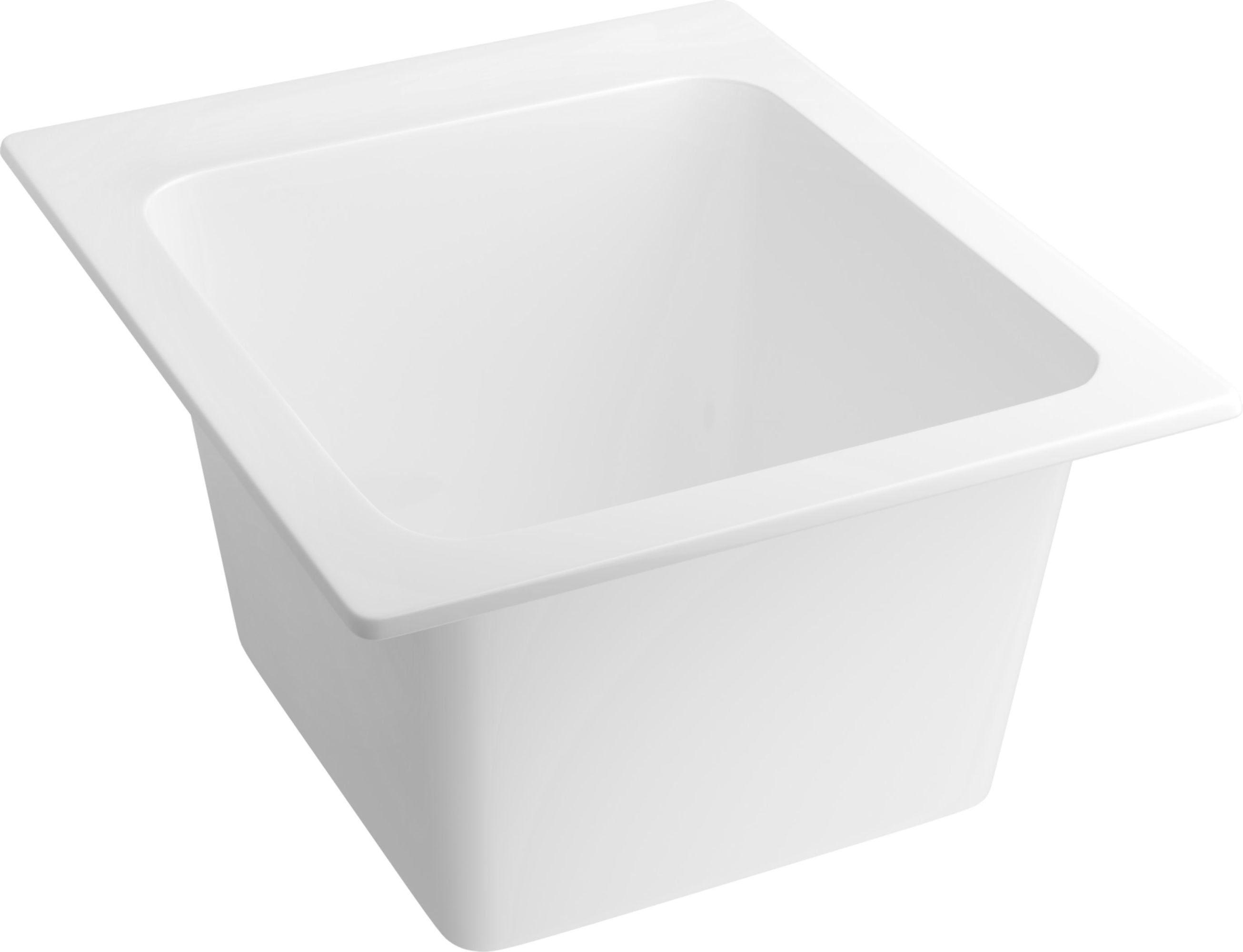 Proflo Pflt1720d 20" Drop In Single Basin Smc Laundry Sink White
