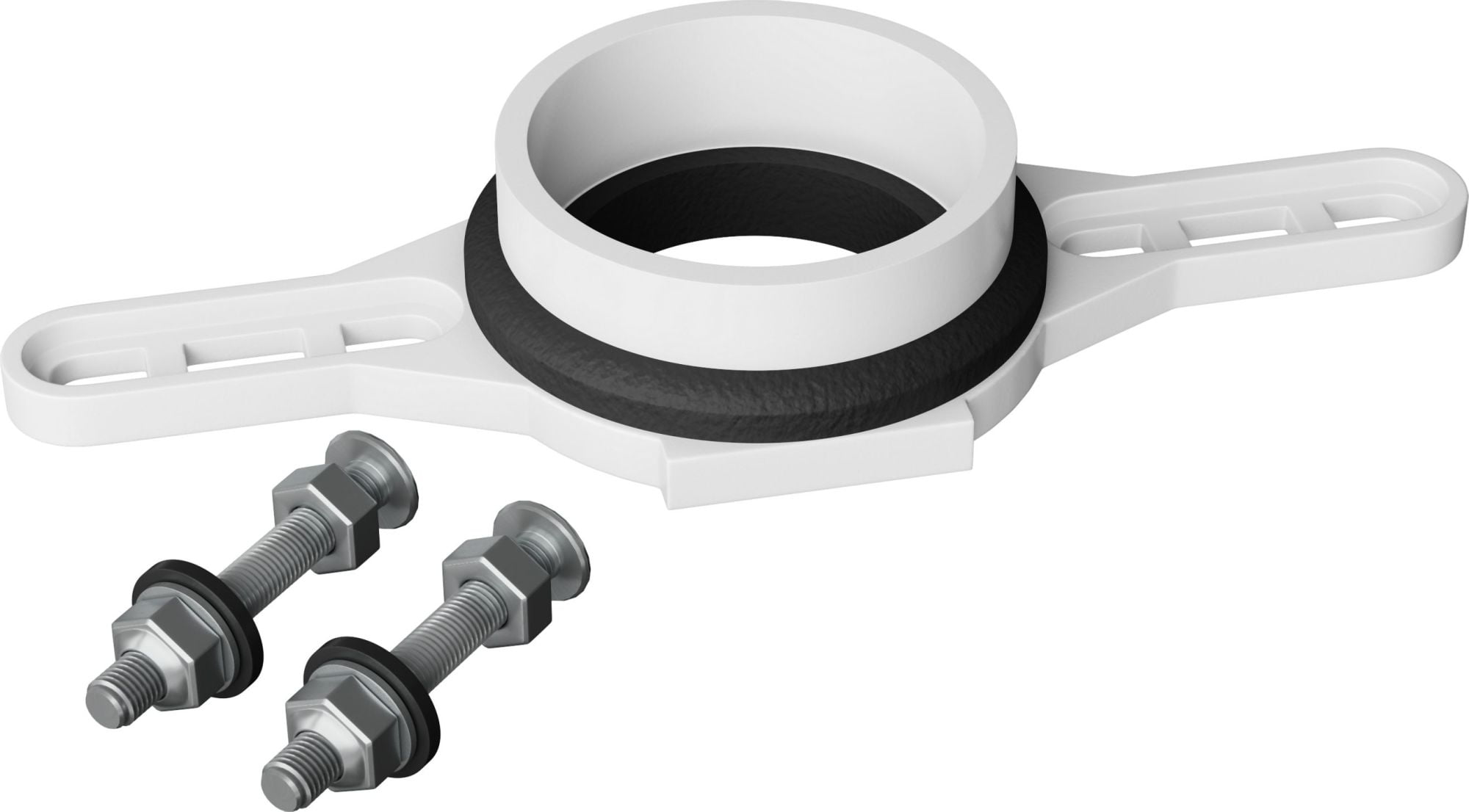 Proflo Pfphufk 2" Pvc Horizontal Hub Urinal Flange Kit White