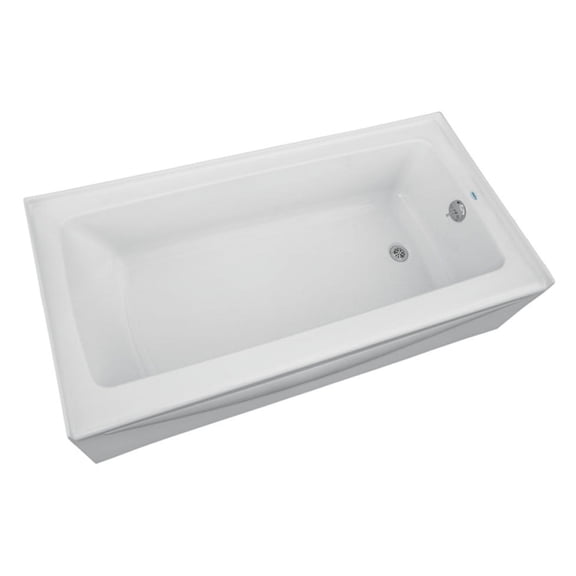 Proflo PFS6030LSKWH Hillsboro 60" X 30" Three Wall Alcove Acrylic Soaking Tub - White