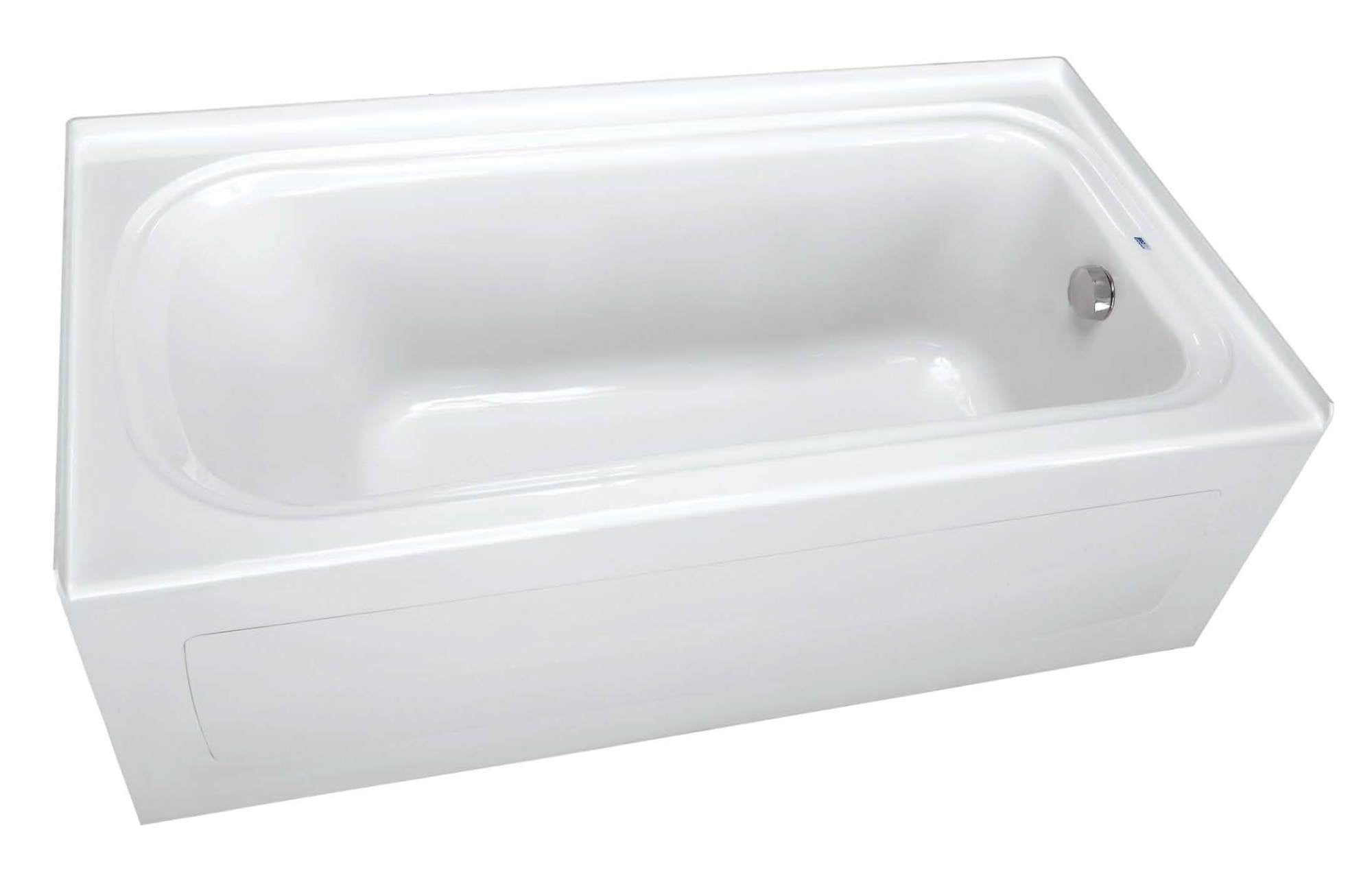 60'' x 32'' White Acrylic Alcove Soaking Bathtub