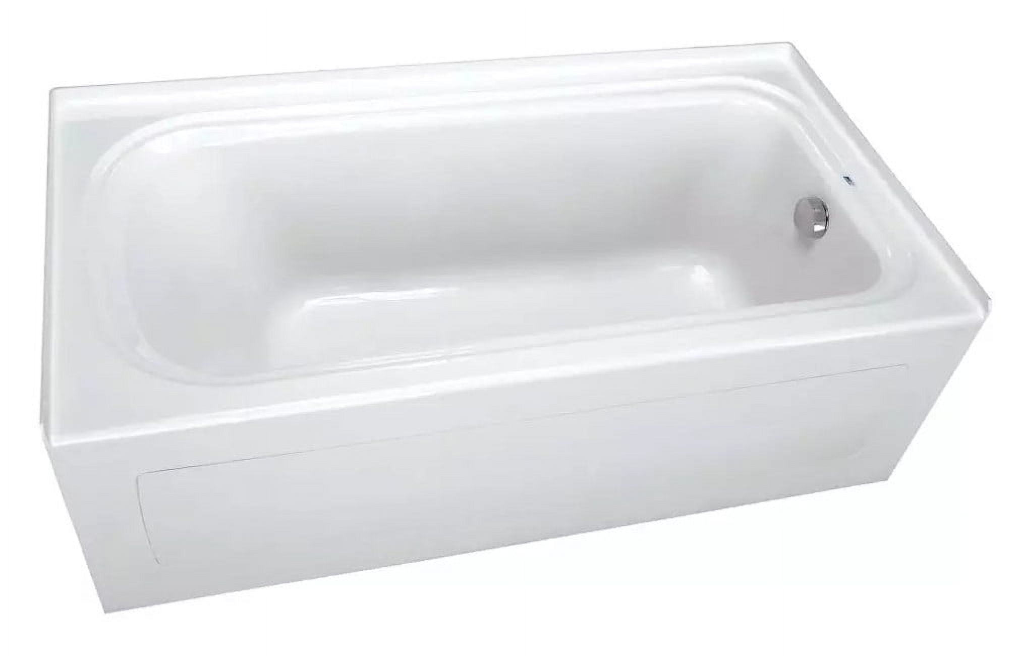 60'' x 32'' White Acrylic Alcove Soaking Bathtub