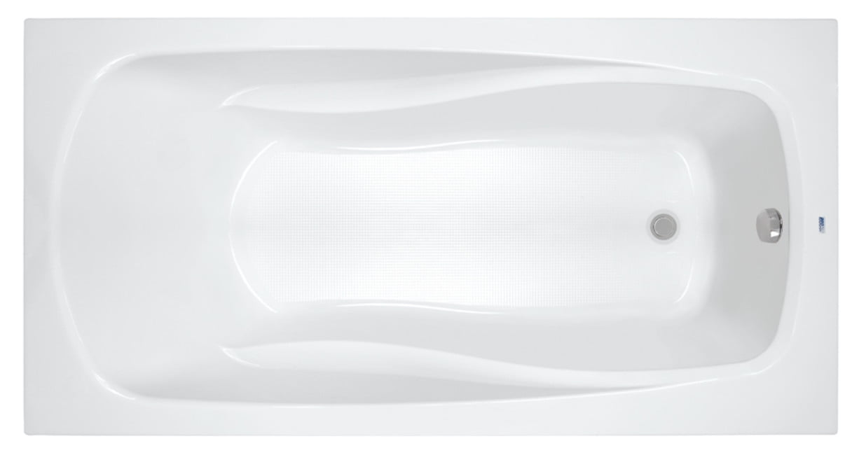 72'' x 42'' White Acrylic Drop-In Soaking Bathtub