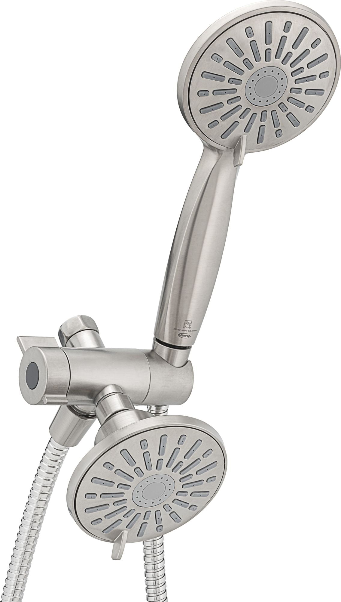 Brushed Nickel Multi-Head Wall Mounted Handheld Shower