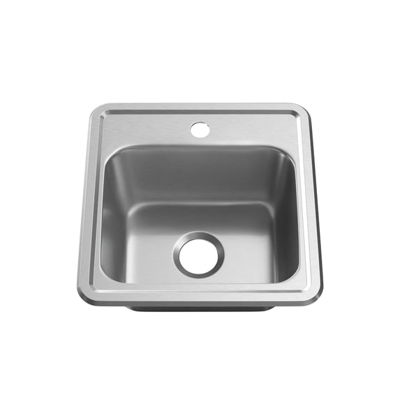 Proflo Pfsr151561a Bealeton 15" Rectangular Stainless Steel Drop In Bar Sink - Stainless